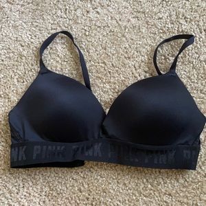 Pink Wireless push up bra